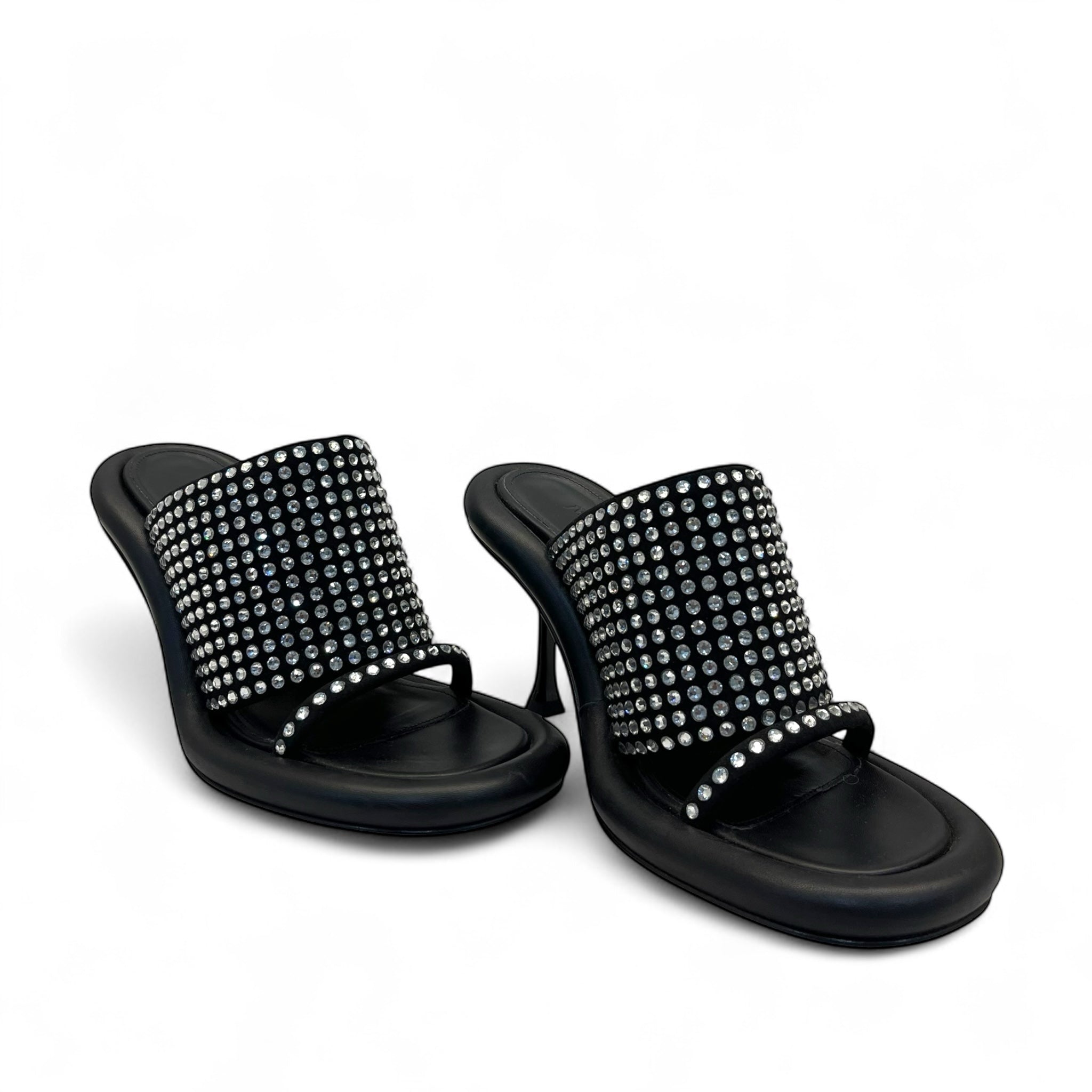 JW ANDERSON BLACK SLIP ON HEELS EU 39