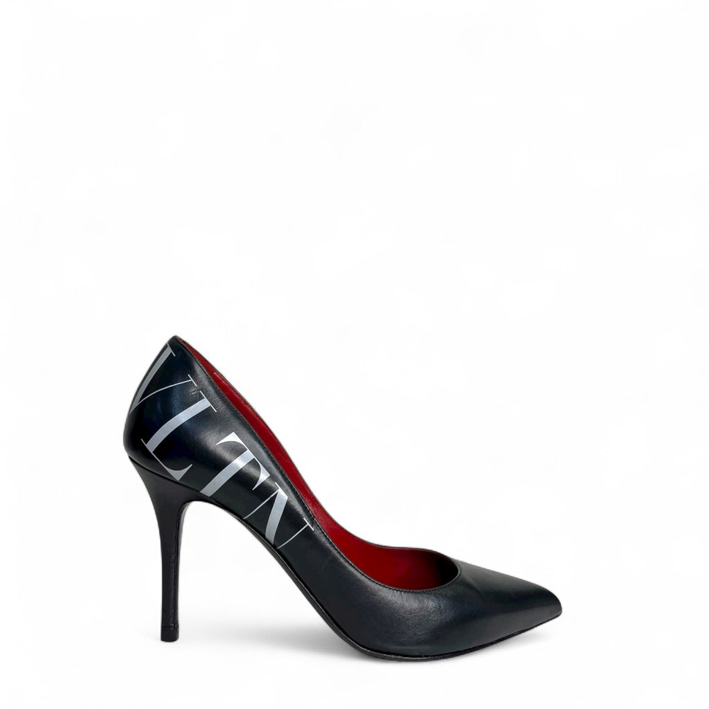 Valentino VLTN Black Leather Pumps Size EU 36.5