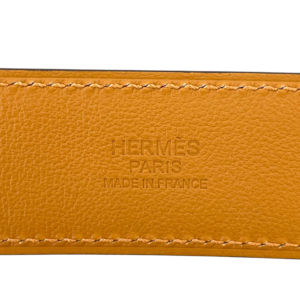 Hermès Collier de Chien 32 Belt White Epsom GHW 75 cm