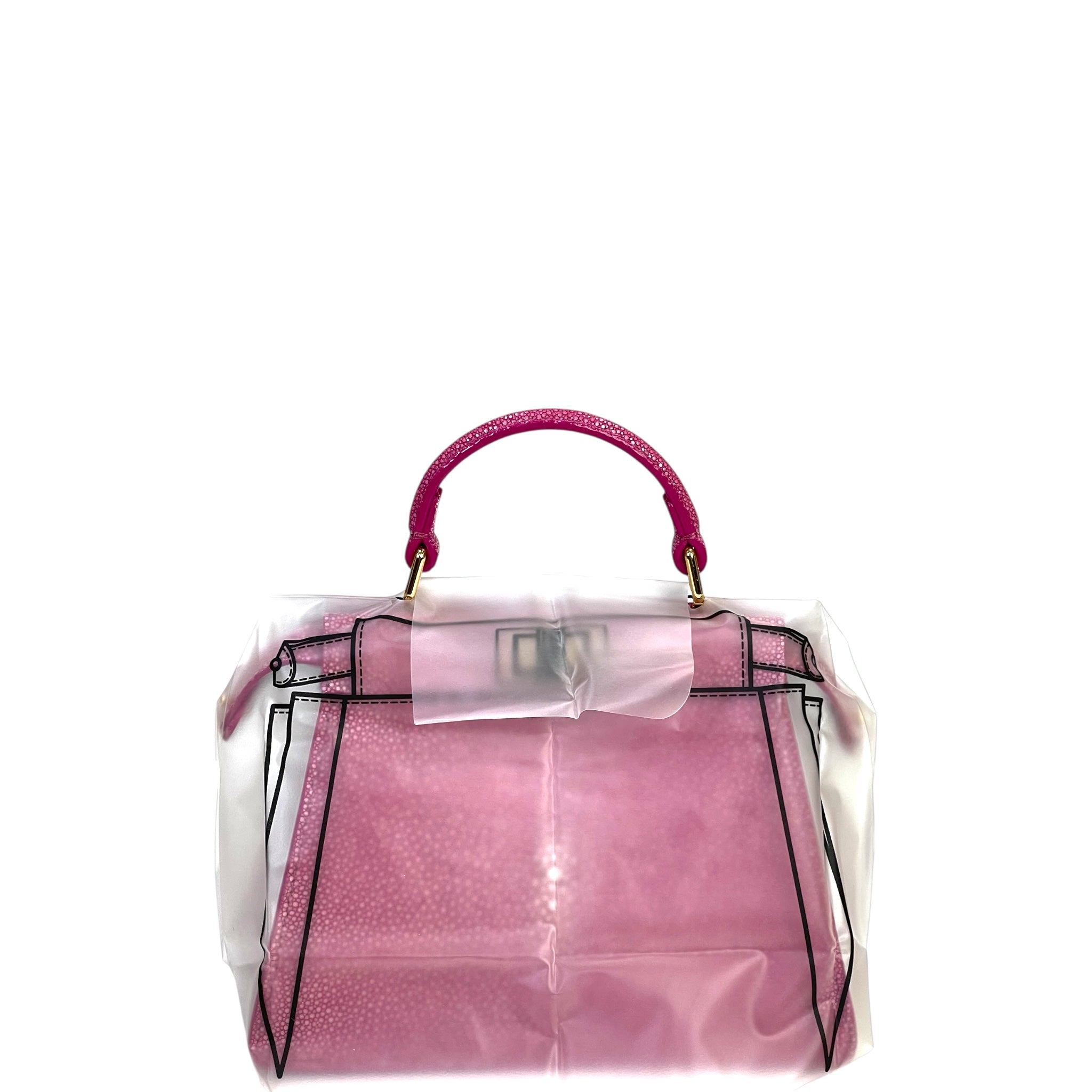 Fendi Peekaboo ISeeU Petite Bag Pink Stingray Leather