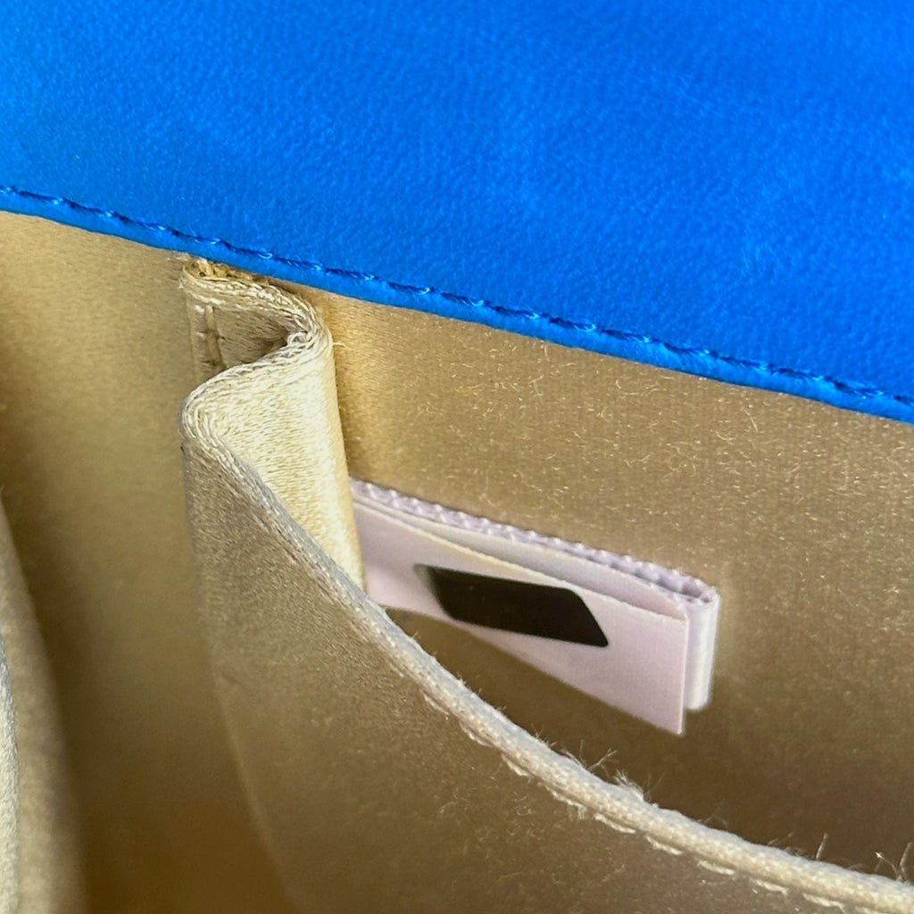 Jimmy Choo Candy Clutch Blue Glitter Acrylic