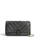 Bvlgari Serpenti Cabochon Shoulder Bag grey metallic leather