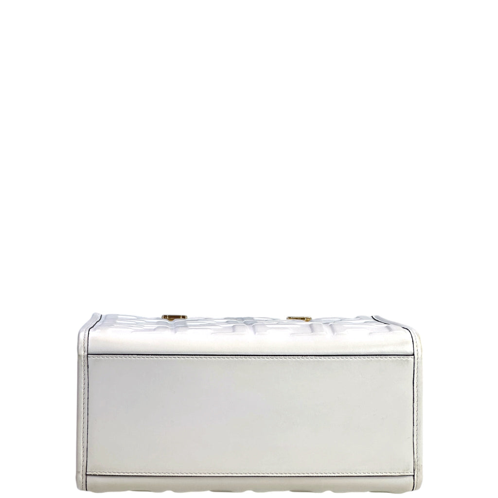 Fendi Sunshine Tote Small White Leather