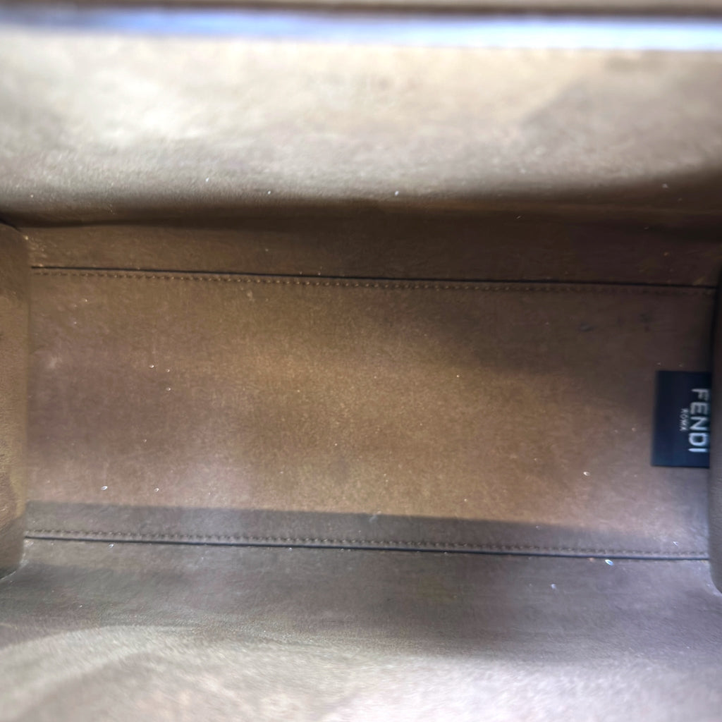 Fendi Sunshine Tote Small White Leather