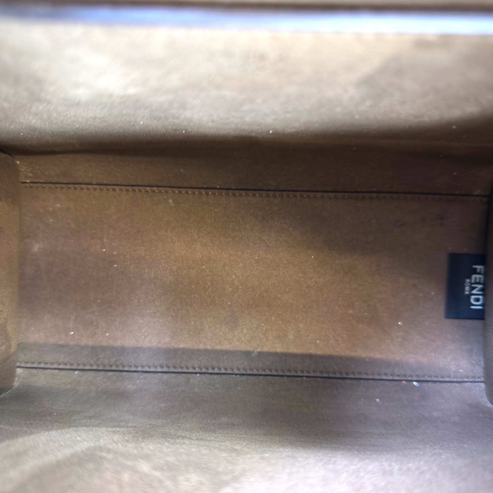 Fendi Sunshine Tote Small White Leather