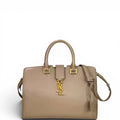 Saint Laurent Cabas Bag Small Monogram Gray Calfskin Leather