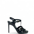 Saint Laurent Tribute 105 Croc Embossed Leather Sandals Size 38