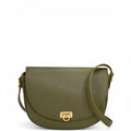 Salvatore Ferragamo Gancini Buckle Crossbody Bag Olive Green Pebbled Calfskin