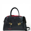Salvatore Ferragamo Hug Bag Large Black Calfskin Leather