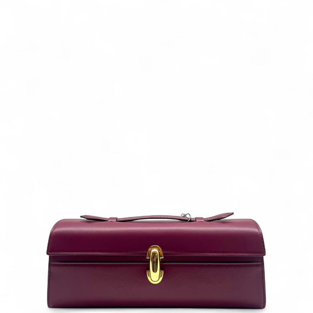 Savette Slim Symmetry Tote Plum Leather