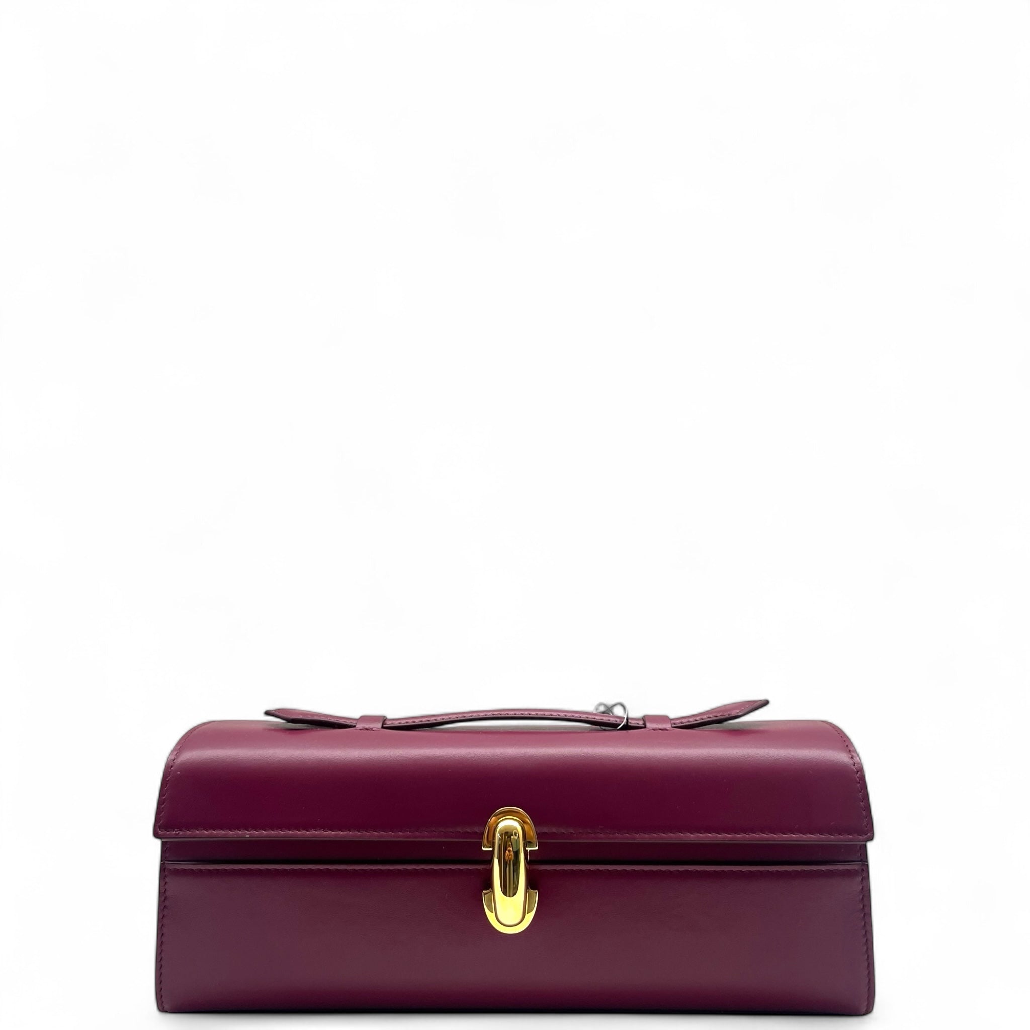 Savette Slim Symmetry Tote Plum Leather