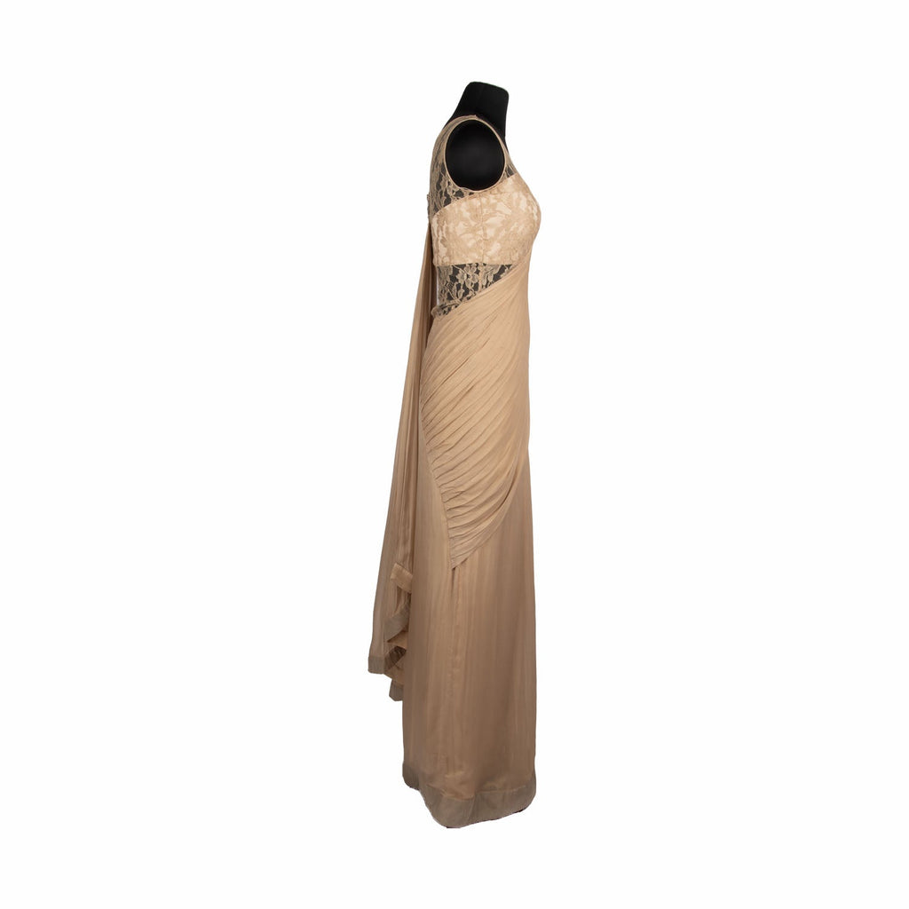 Golden Net Saree