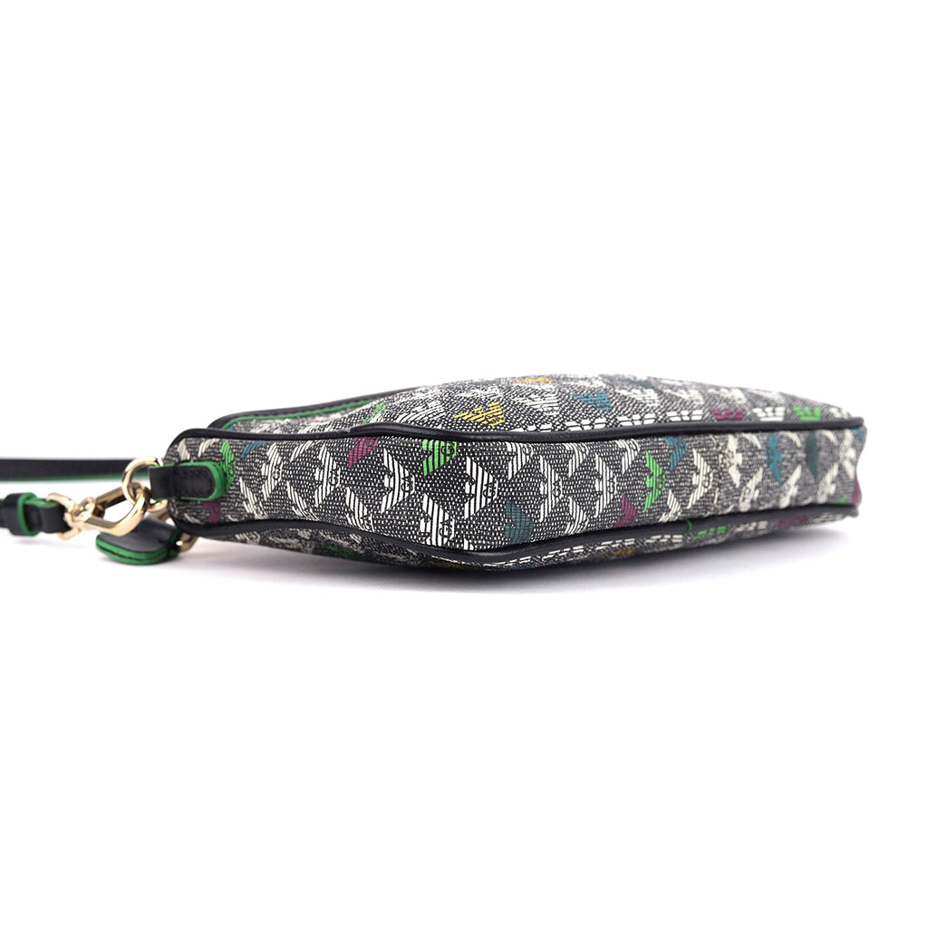 Emporio Armani Grey Multi-color Monogram Crossbody