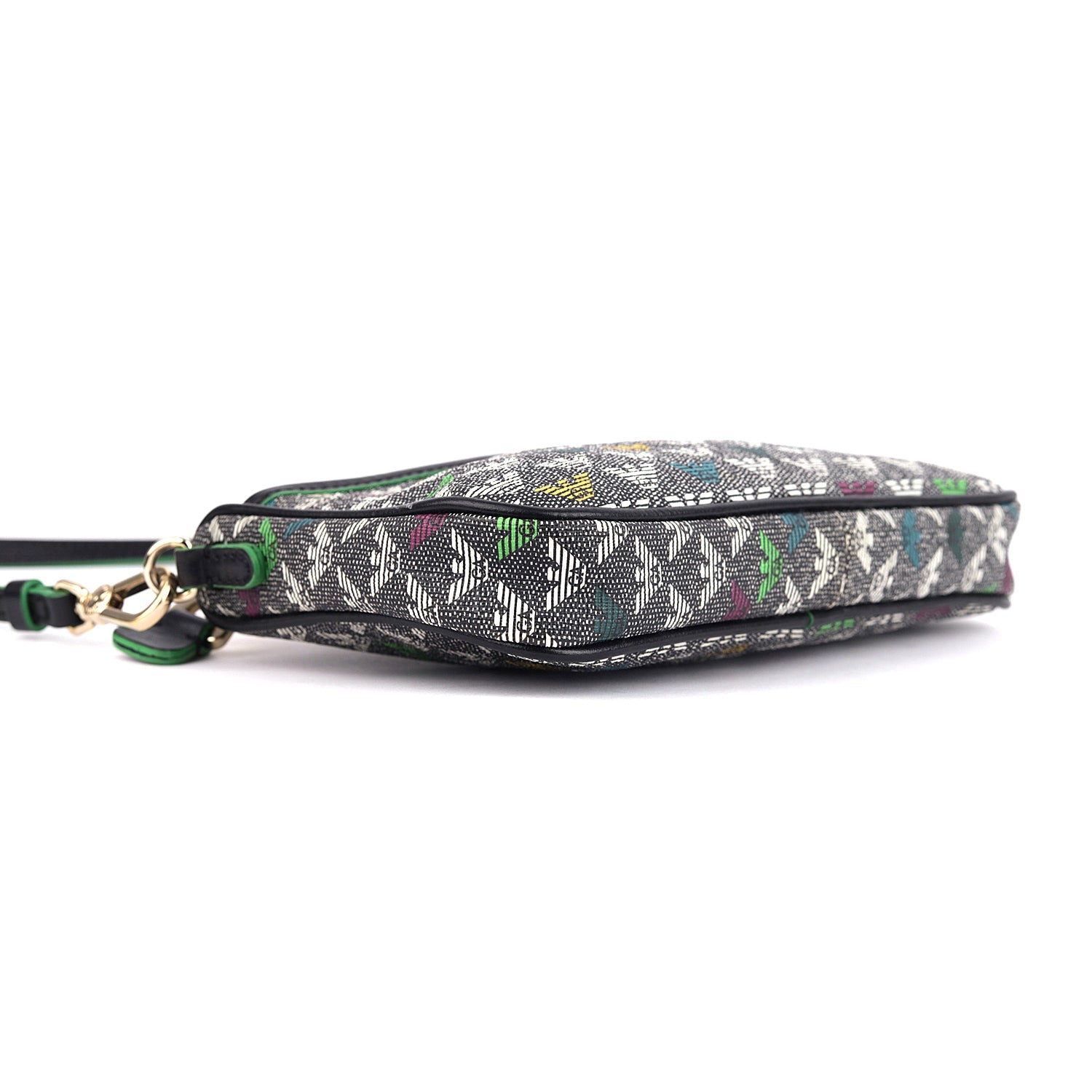 Emporio Armani Grey Multi-color Monogram Crossbody