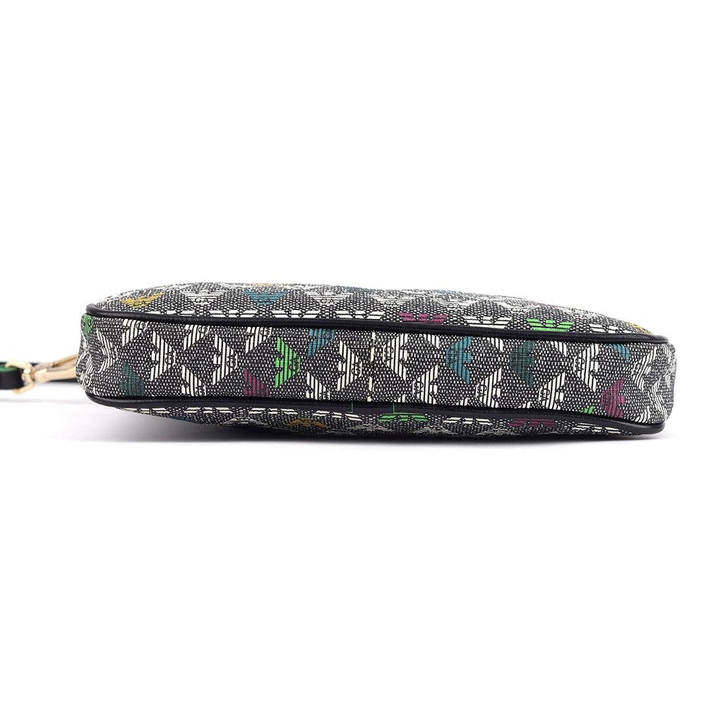 Emporio Armani Grey Multi-color Monogram Crossbody