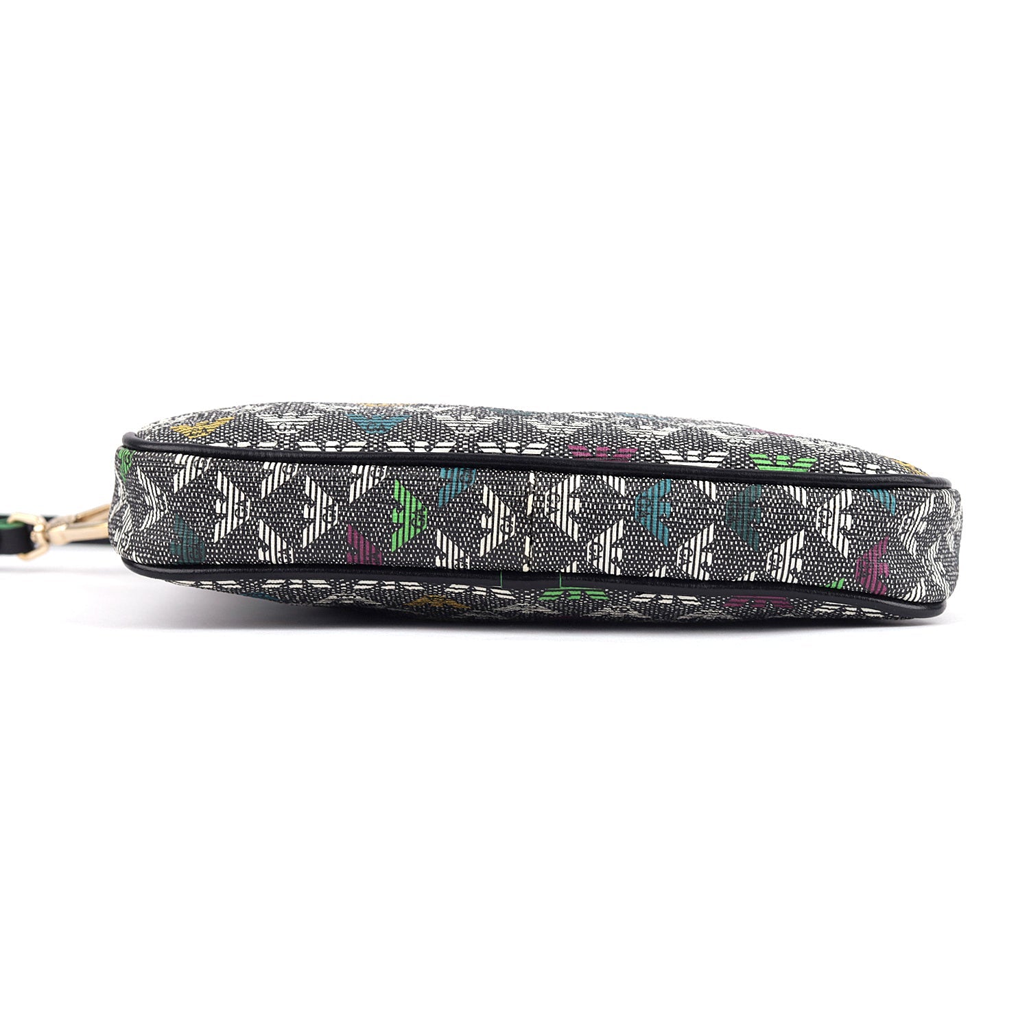 Emporio Armani Grey Multi-color Monogram Crossbody
