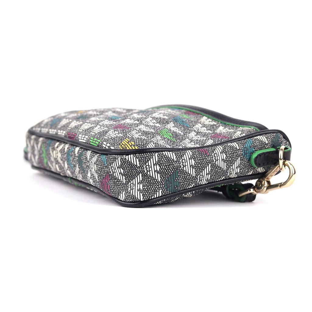 Emporio Armani Grey Multi-color Monogram Crossbody