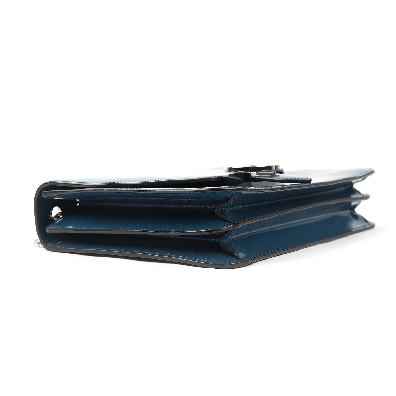 Gucci Patent Leather Interlocking GG Shoulder Bag