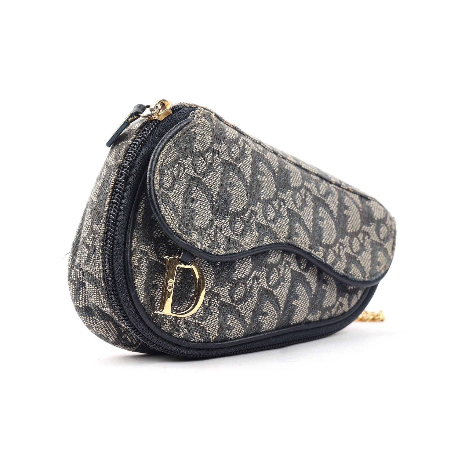 Christian Dior Monogram Denim Saddle Bag