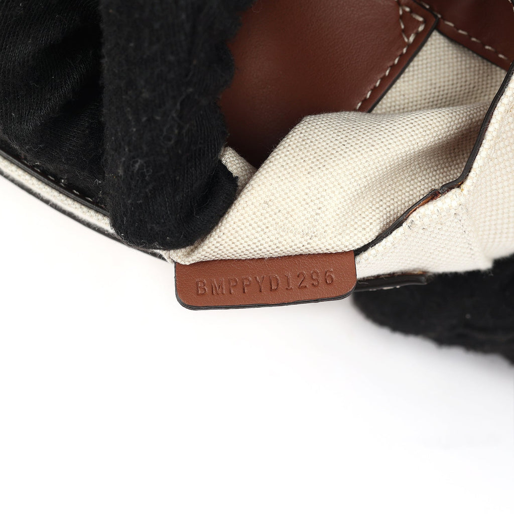 Canvas and Leather Note Crossbody Bag