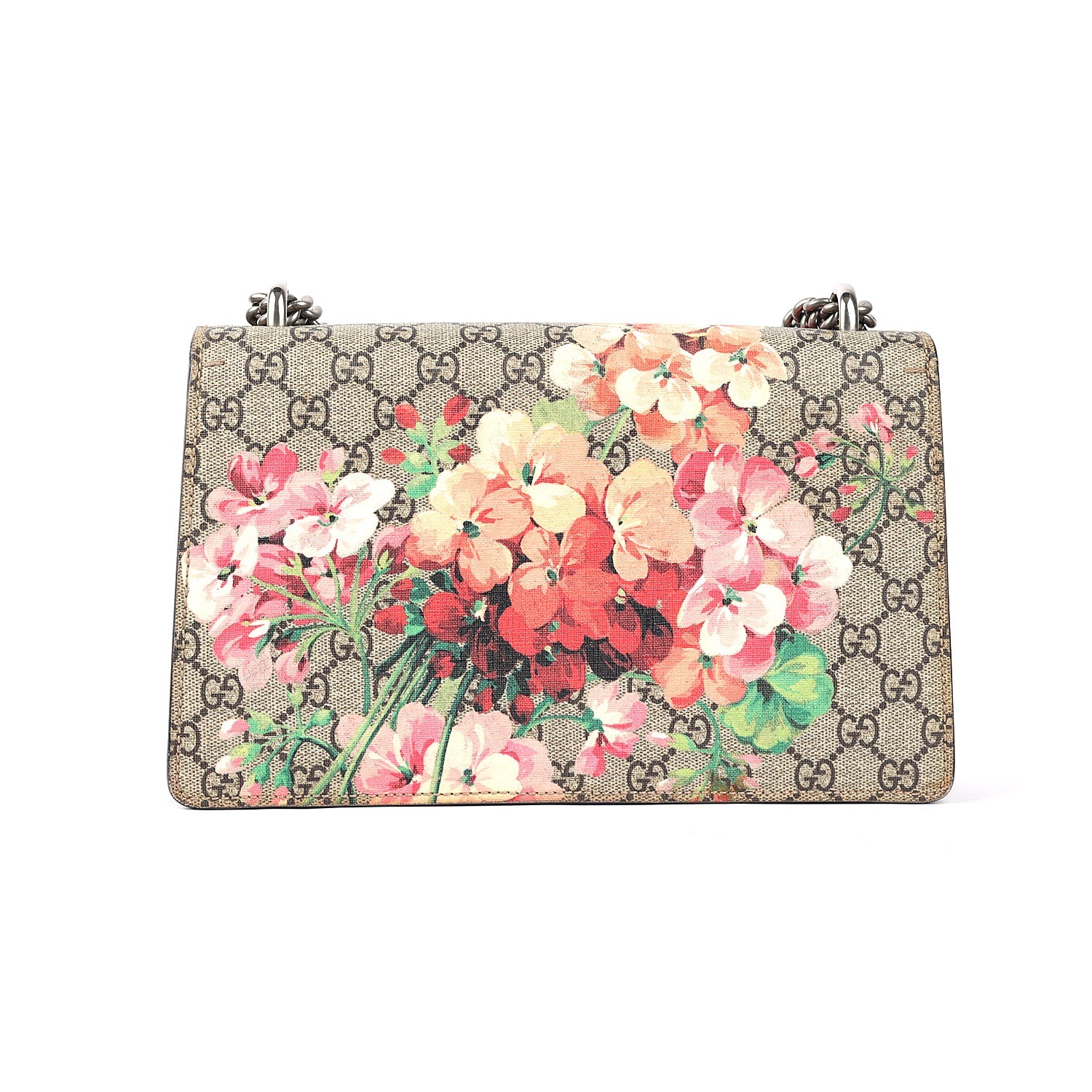 Gucci Supreme Canvas and Suede Blooms Dionysus Shoulder Bag
