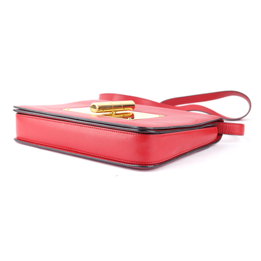Tom Ford Red Leather Large Natalia Shoulder Bag