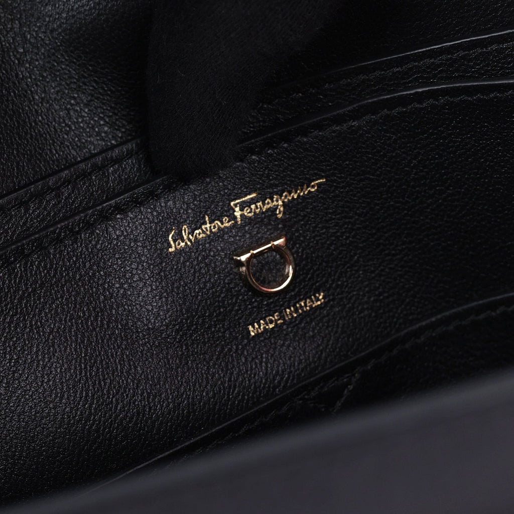 Salvatore Ferragamo Leather Gancini Messenger Bag