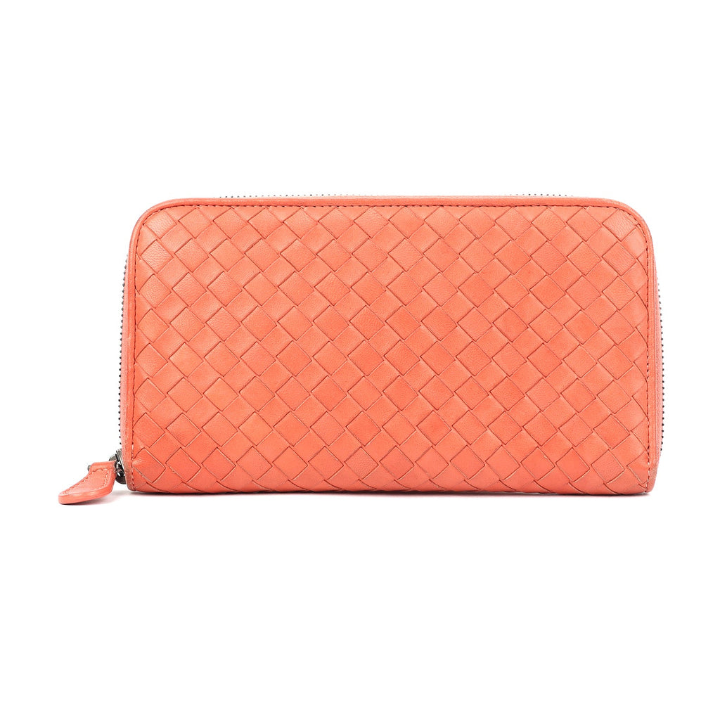 Nappa Intrecciato Zip Around Wallet