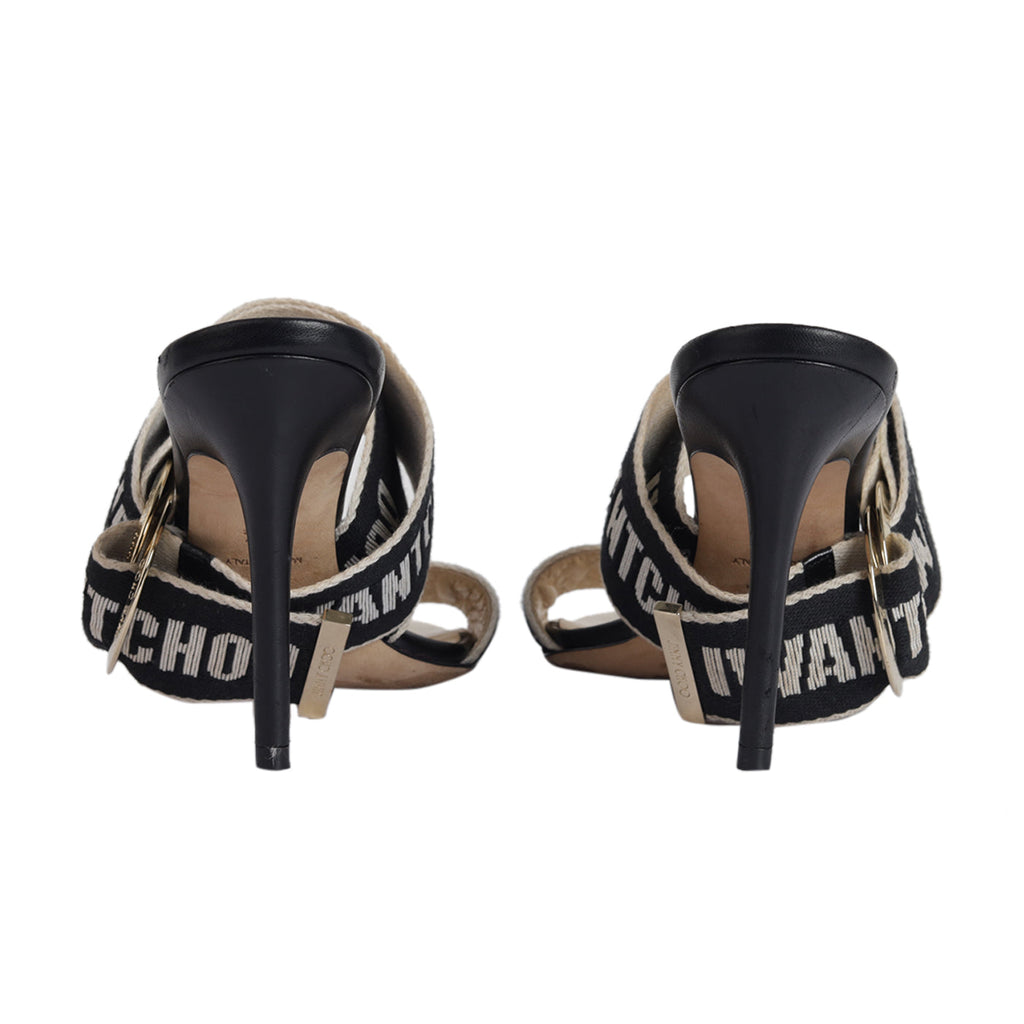 Jimmy Choo Web Bailey Logo Ankle Strap Sandals