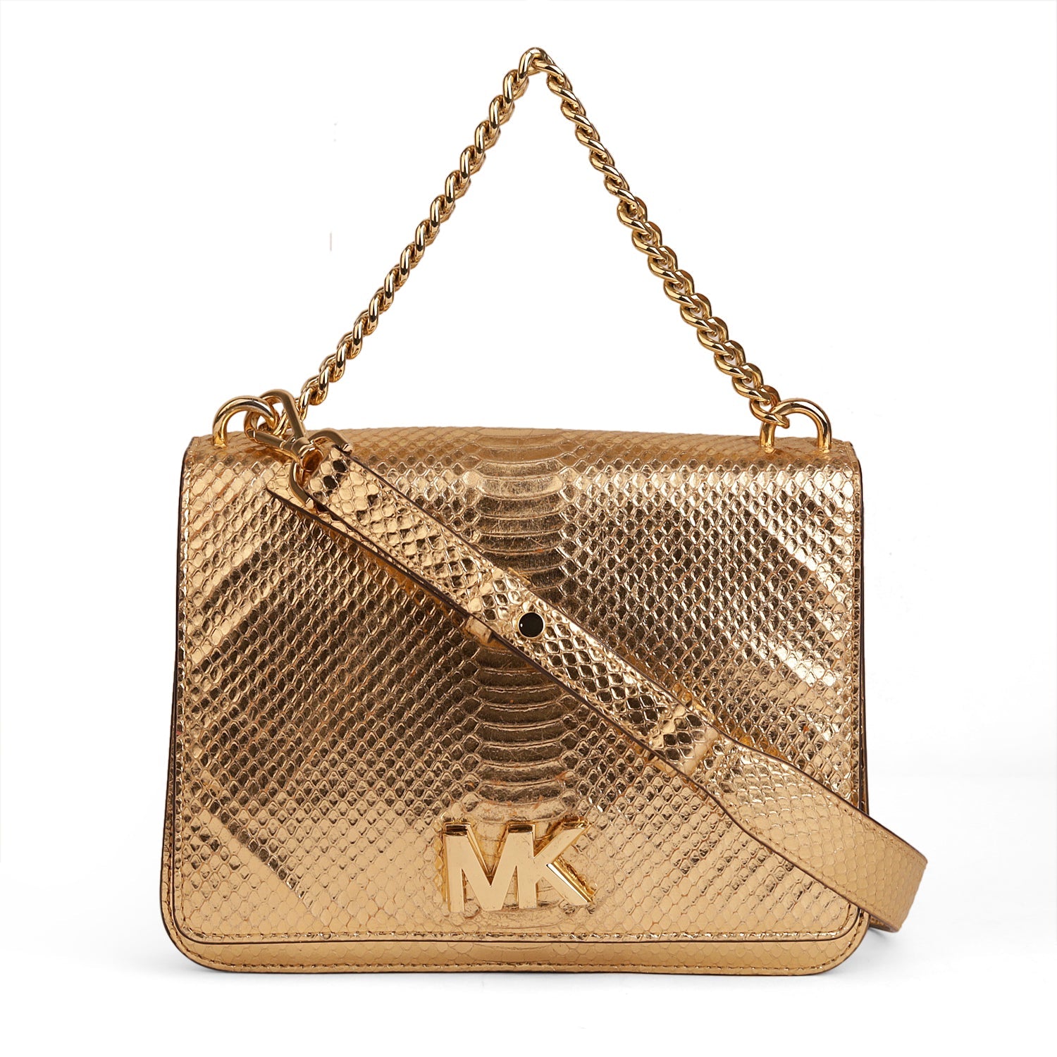 Michael Kors Python Skin Flap Crossbody Bag