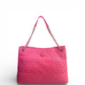 Tory Burch Marion Chain Tote Coral Pink Quilted Leather