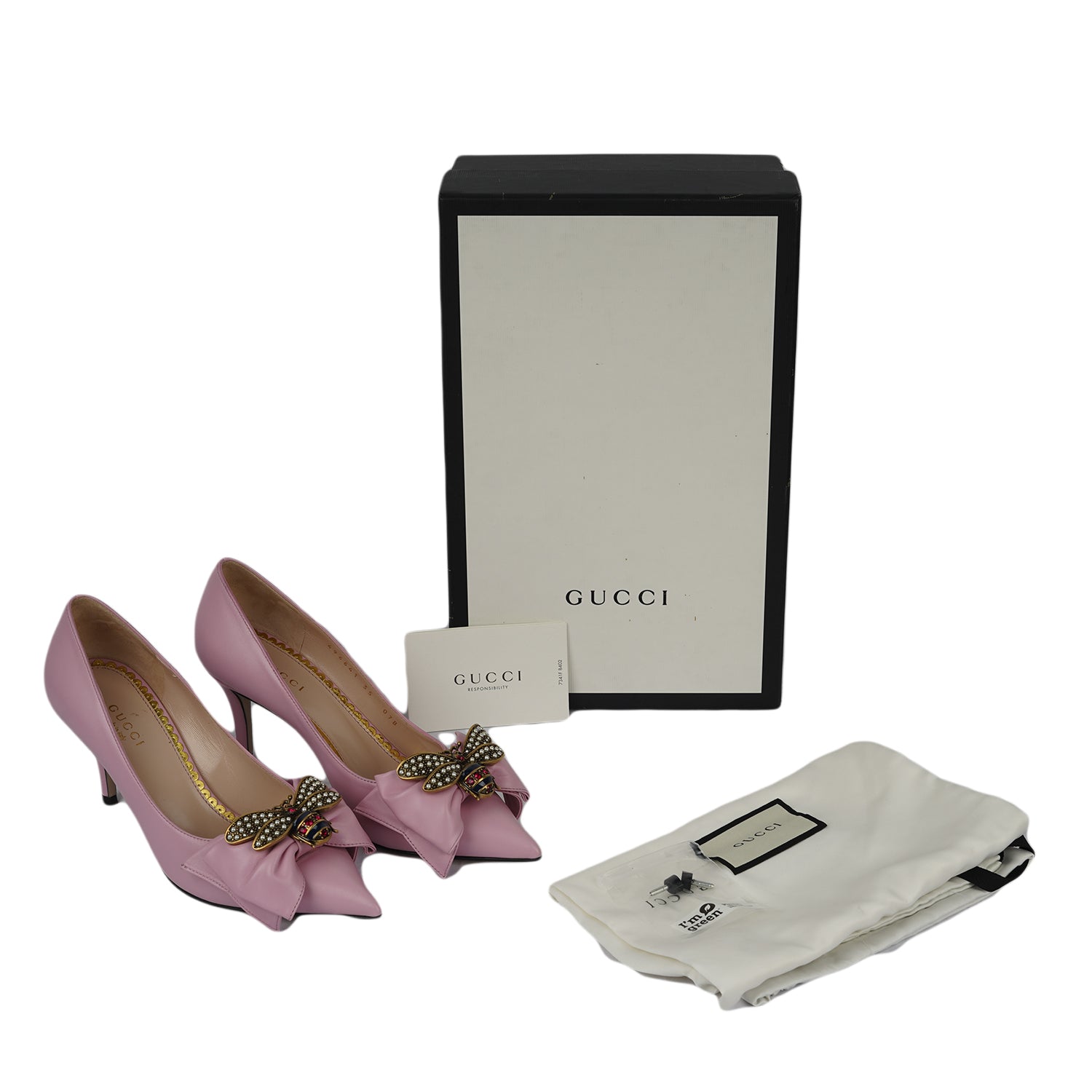 Nappa Queen Margaret Bow Mid Heels-35"