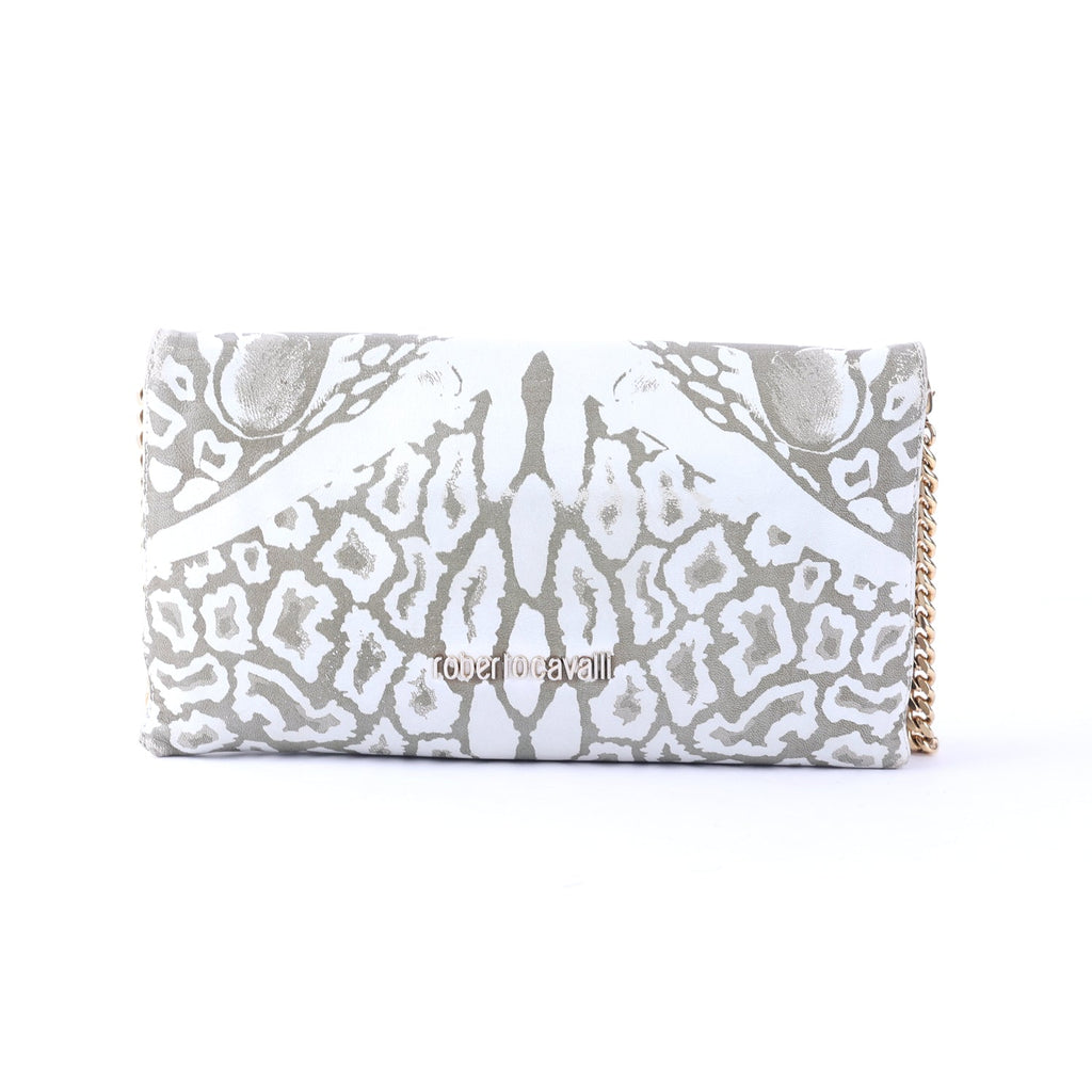 White Leather Wallet On Chain