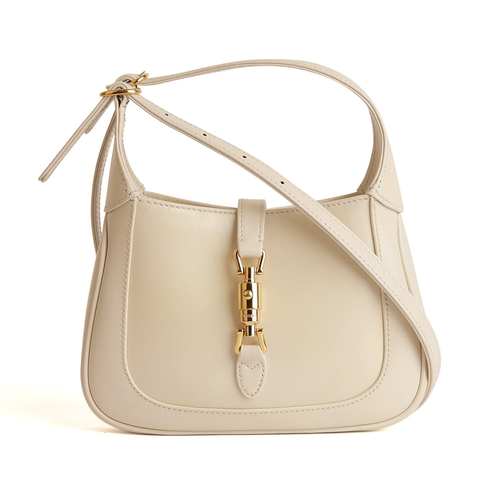 Gucci White Leather Mini 1961 Jackie Shoulder Bag