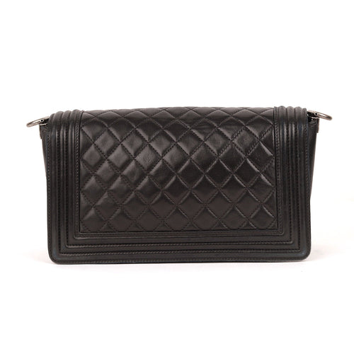 Chanel Boy Bag Medium Quilted Wild Stitched Leather