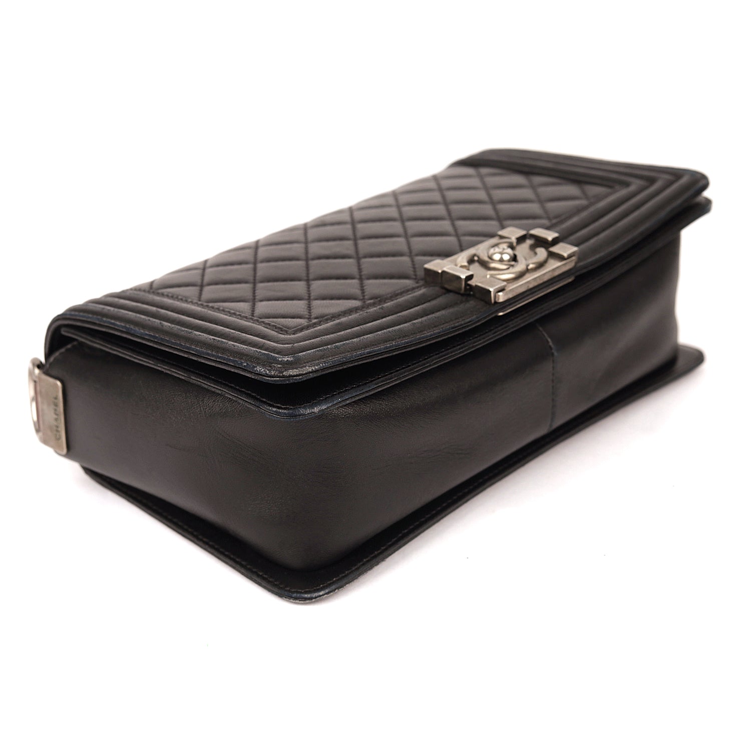 Chanel Boy Bag Medium Quilted Wild Stitched Leather