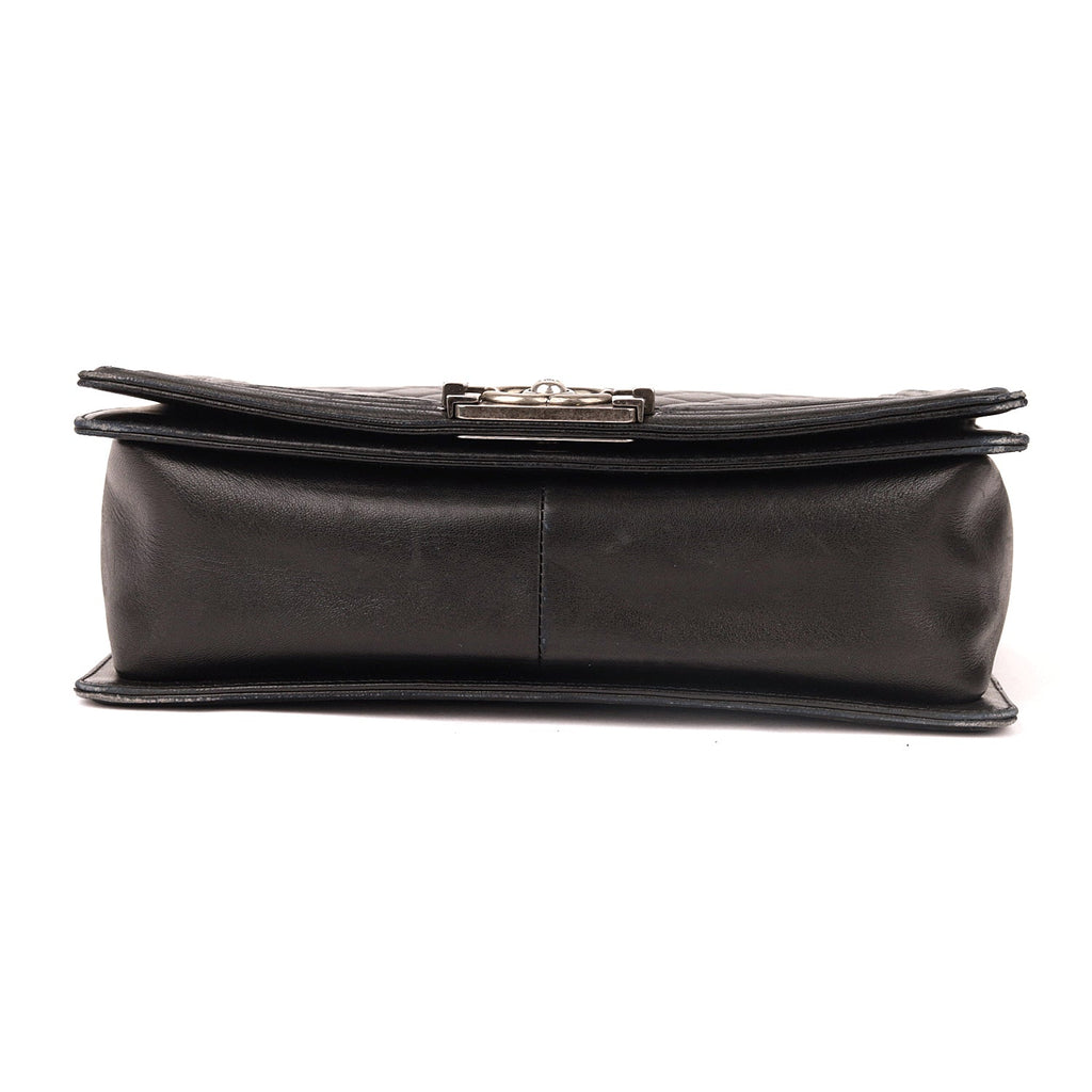 Chanel Boy Bag Medium Quilted Wild Stitched Leather