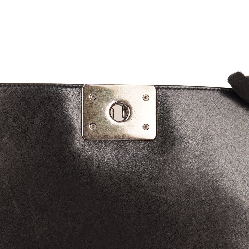 Chanel Boy Bag Medium Quilted Wild Stitched Leather