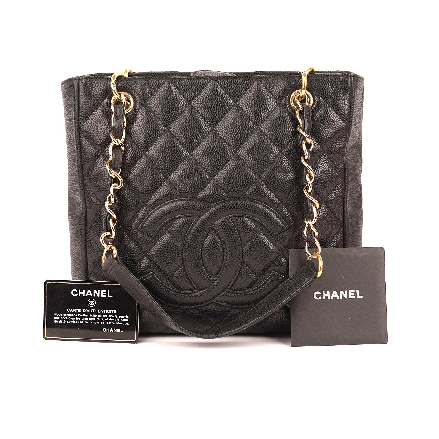 Chanel Black Caviar Petit Shopping PST Tote