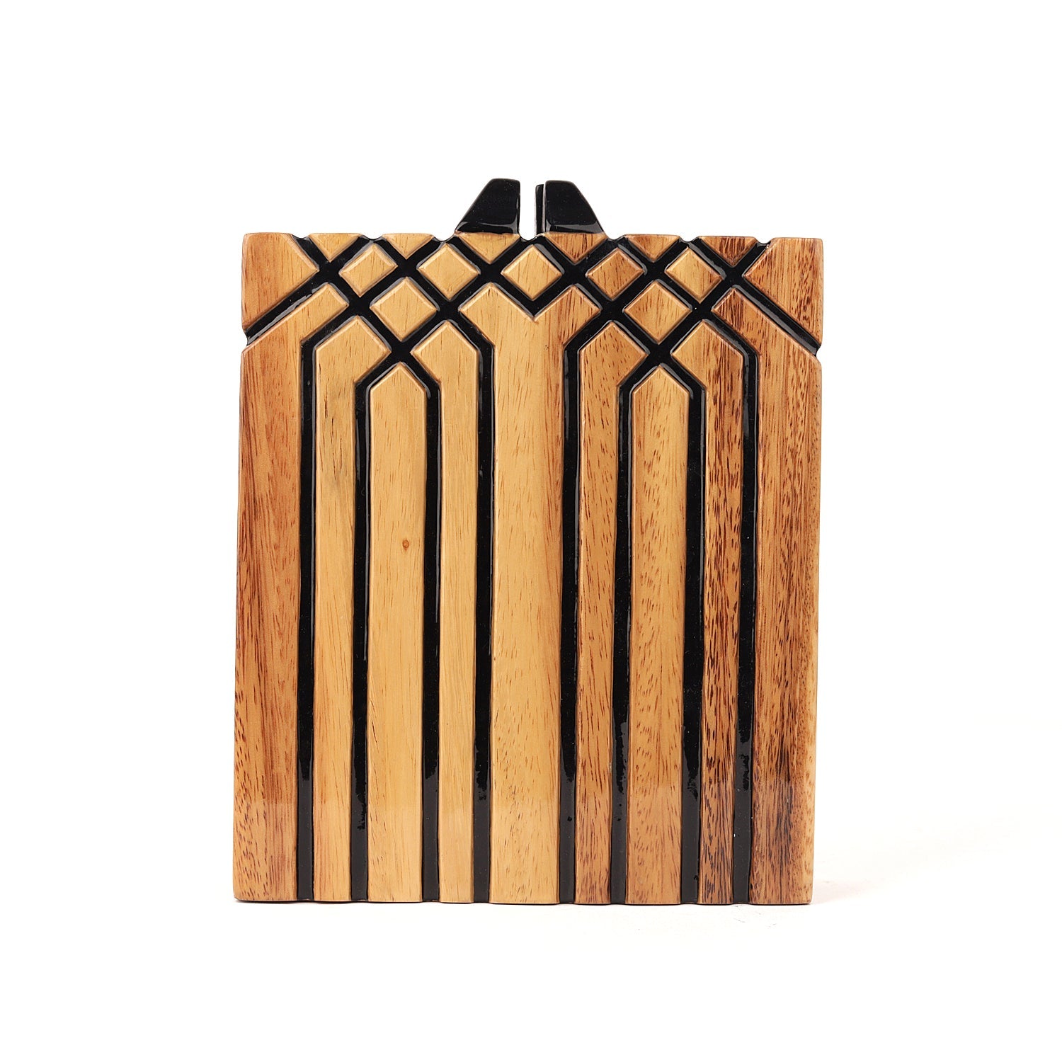 Nathalie Trad Wooden Vintage Clutch