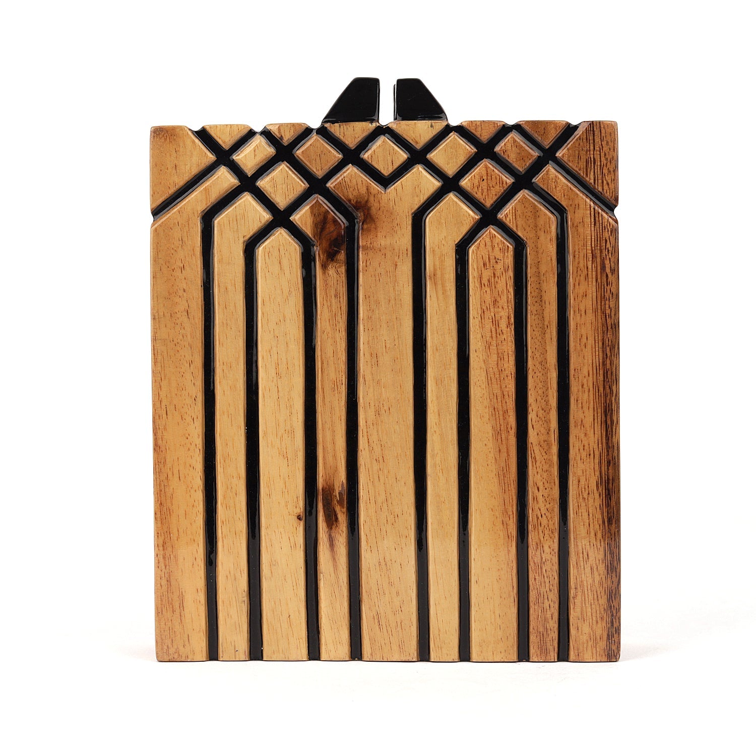 Nathalie Trad Wooden Vintage Clutch