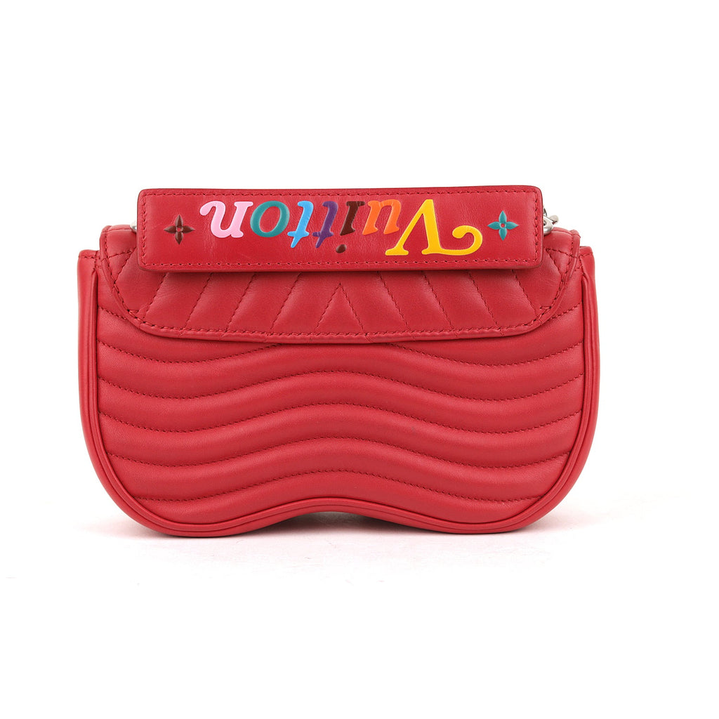 Louis Vuitton New Wave MM Red Leather Chain Bag