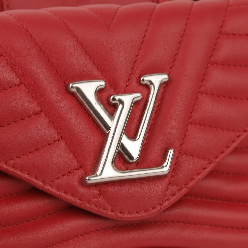Louis Vuitton New Wave MM Red Leather Chain Bag