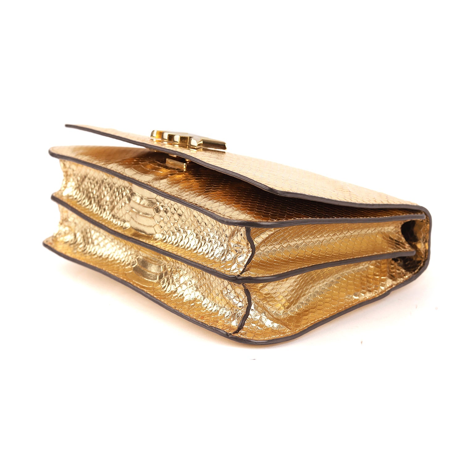 Michael Kors Python Skin Flap Crossbody Bag