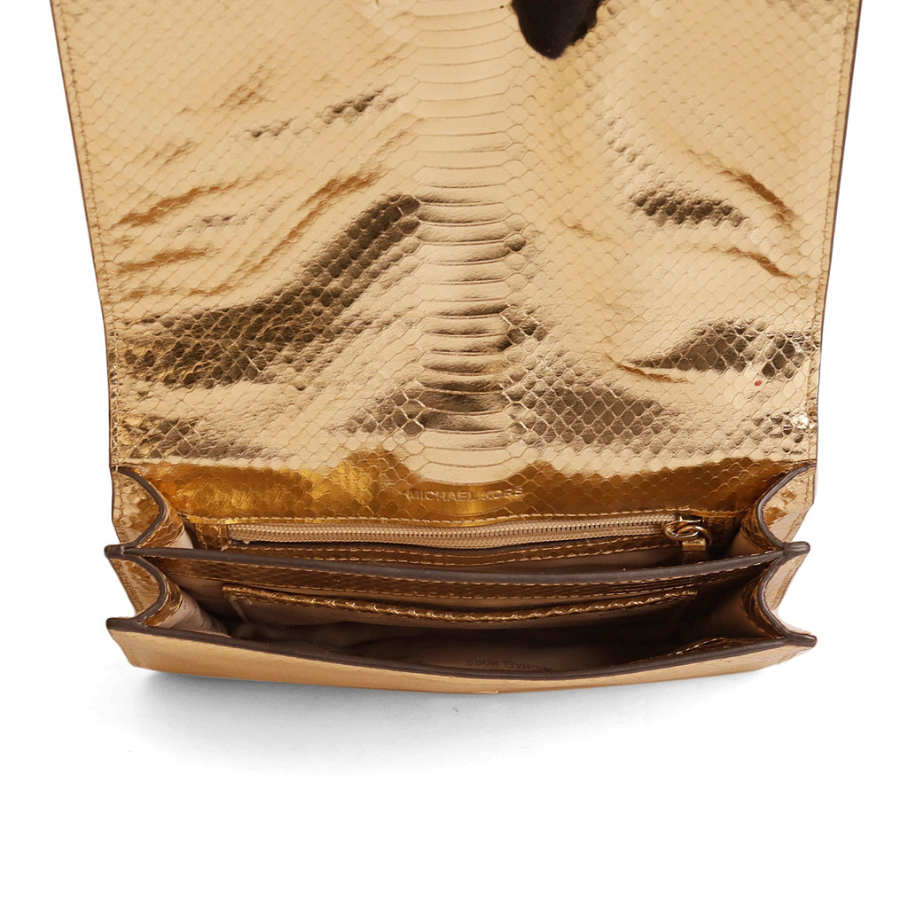 Michael Kors Python Skin Flap Crossbody Bag