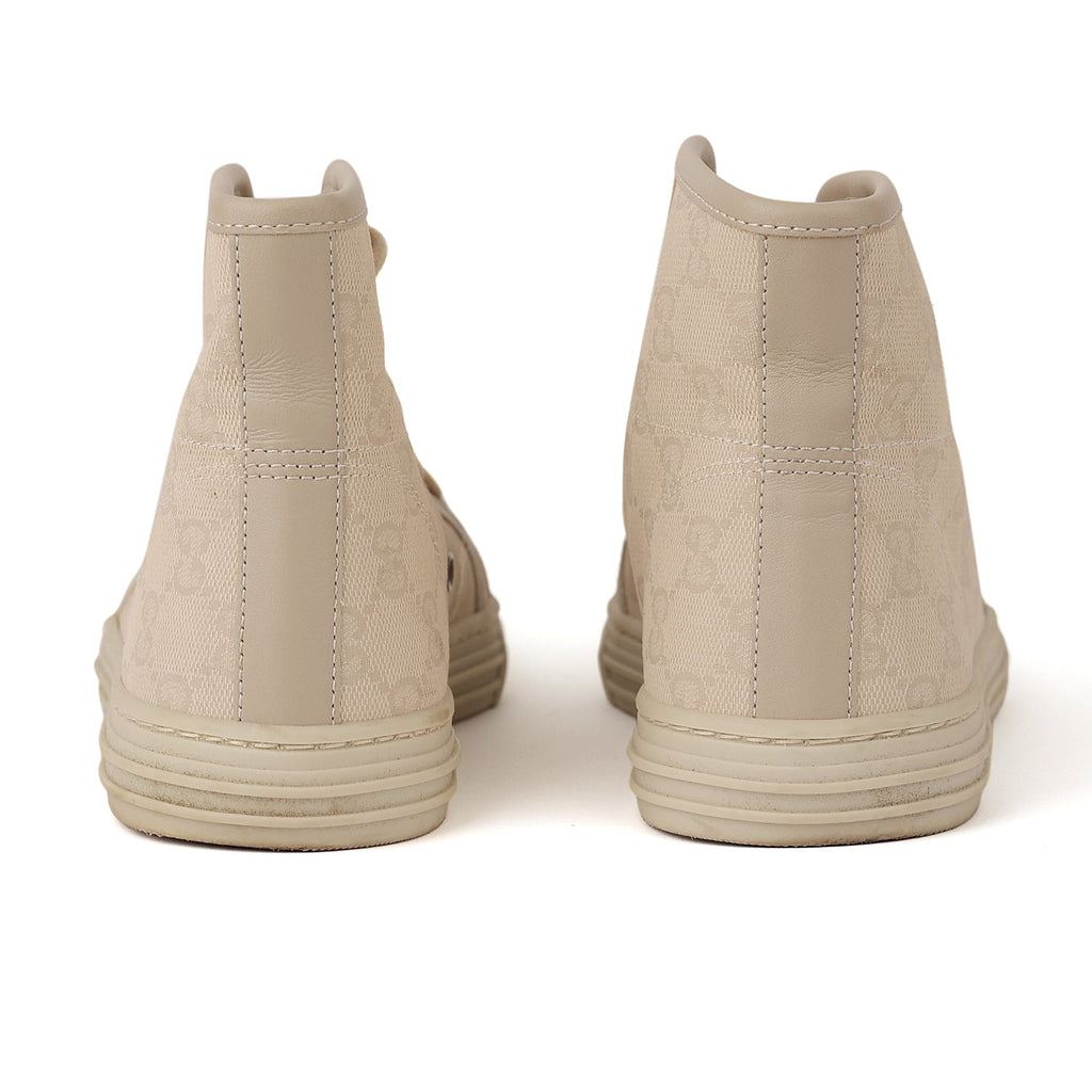 Gucci Canvas GG Monogram High Cut Sneakers - Size EU 37
