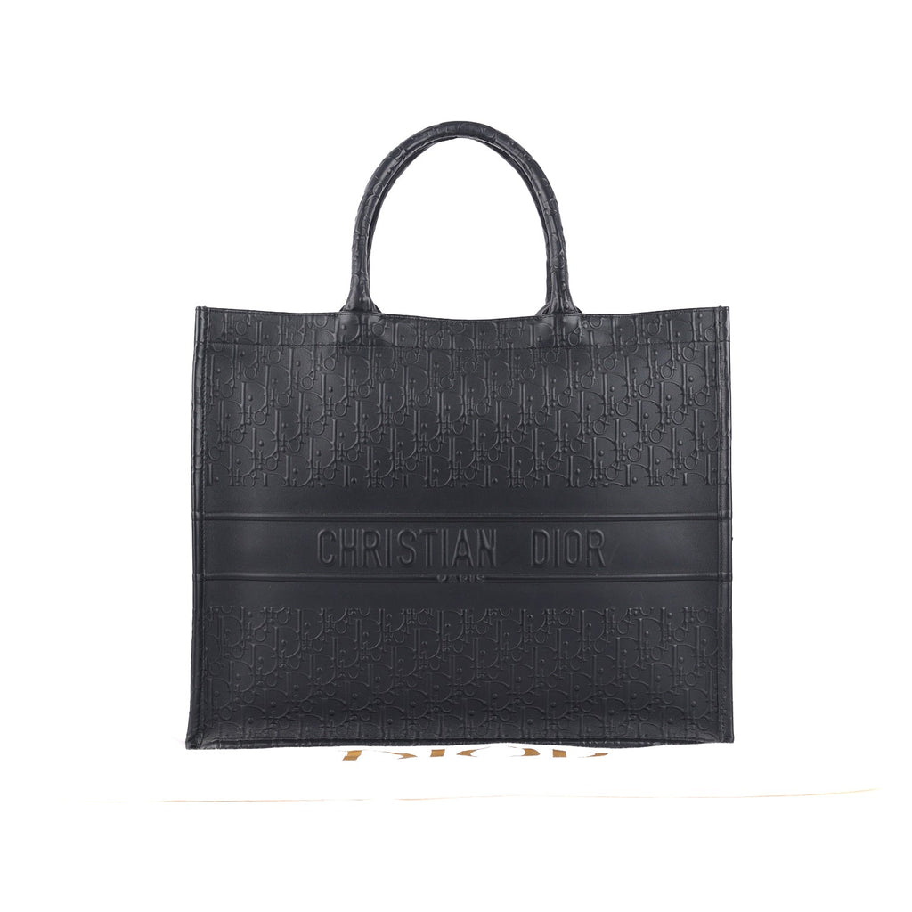 Oblique Calfskin Embossed Large Book Tote